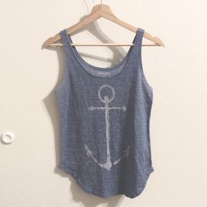 Awake blue xs anchor tank top